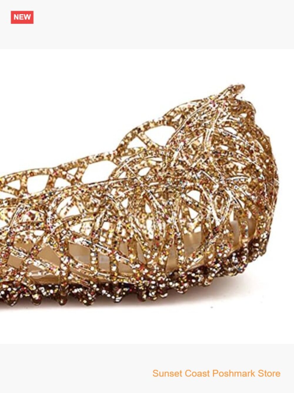 Jelly Ballet Flats Slip On Loafers Hollow Out Lightweight Casual Summer Shoes - Picture 4 of 7
